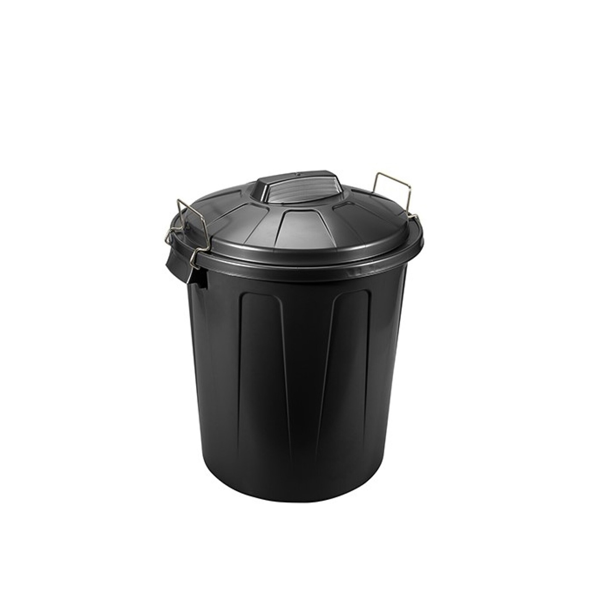 Balde Lixo com Asa Metal Preto 51L 55X46X44cm