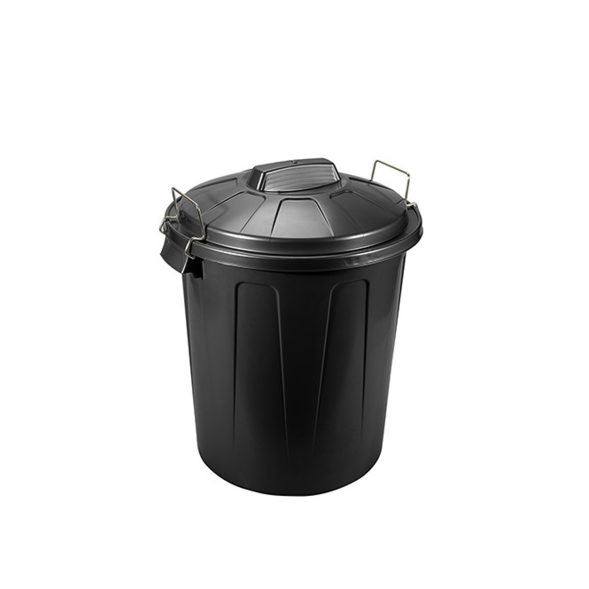 Balde Lixo com Asa Metal Preto 100L 75X54X50cm