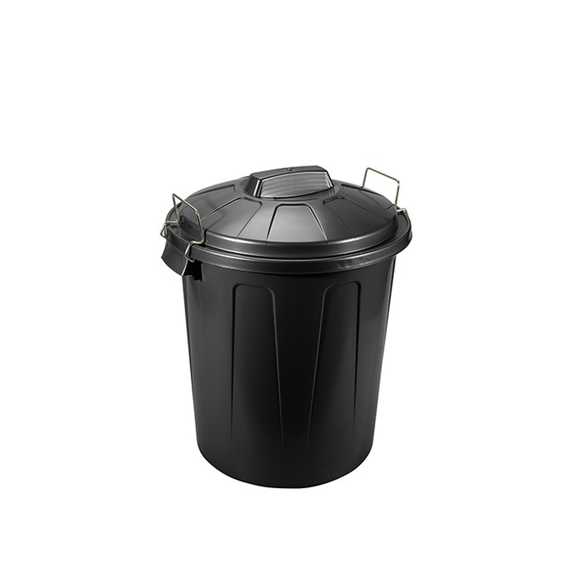 Balde Lixo com Asa Metal Preto 70L 64X50X47cm