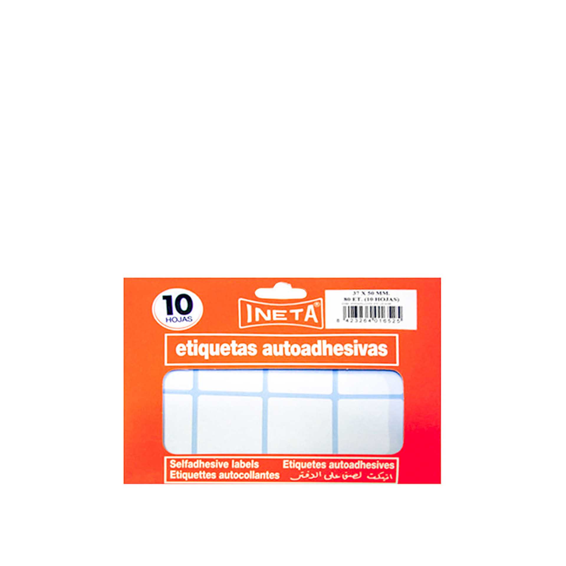 INETA BLISTER ETIQUETAS AUTOCOLANTES 37X50MM