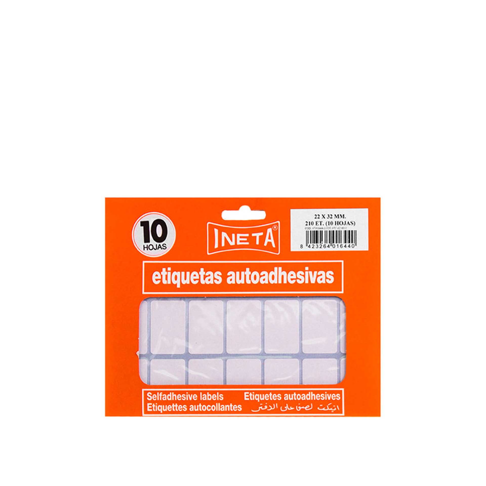 INETA BLISTER ETIQUETAS AUTOCOLANTES 22X32MM