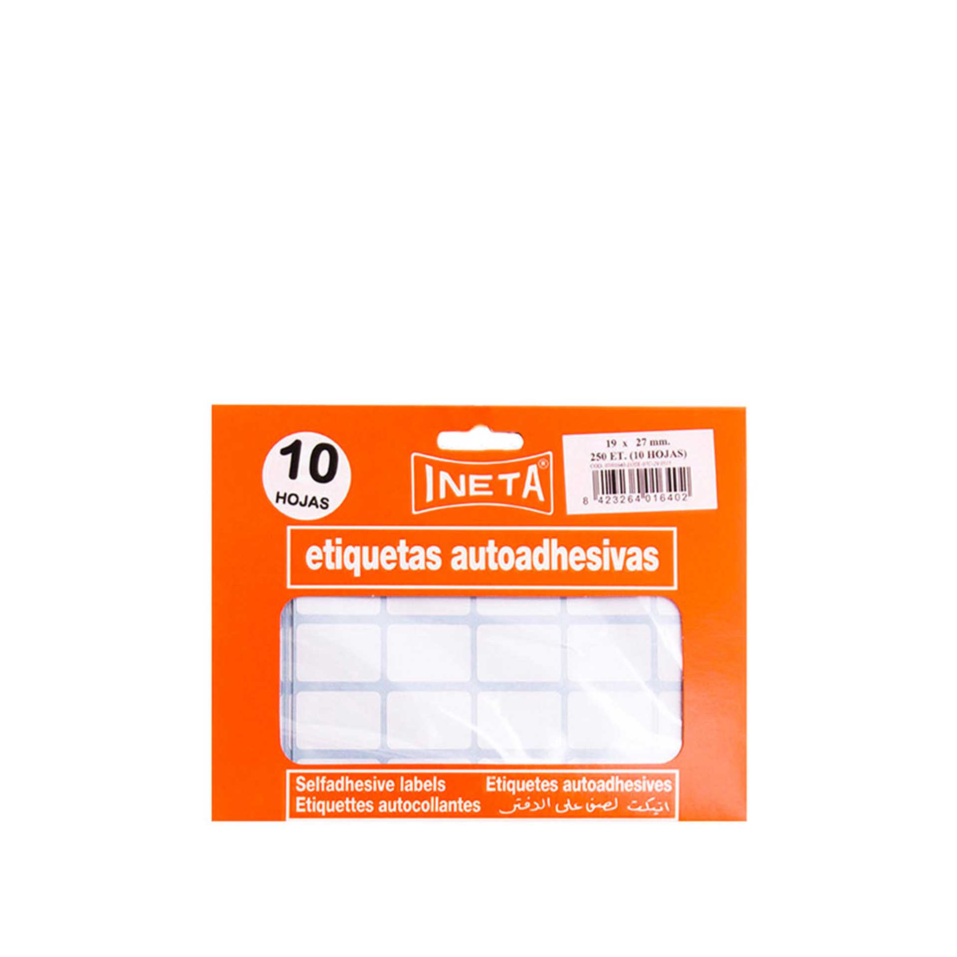 INETA BLISTER ETIQUETAS AUTOCOLANTES 19X27MM