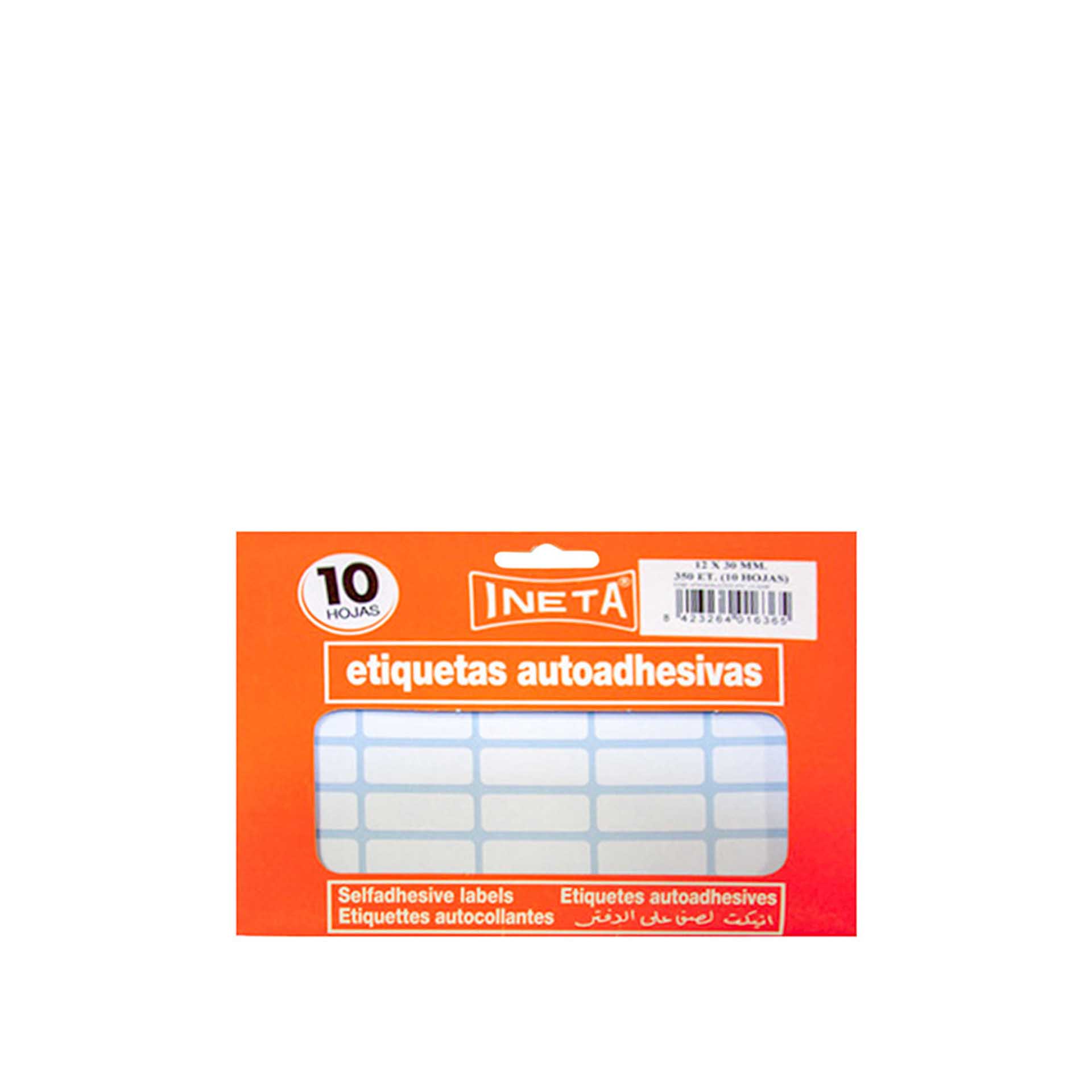 INETA BLISTER ETIQUETAS AUTOCOLANTES 12X30MM