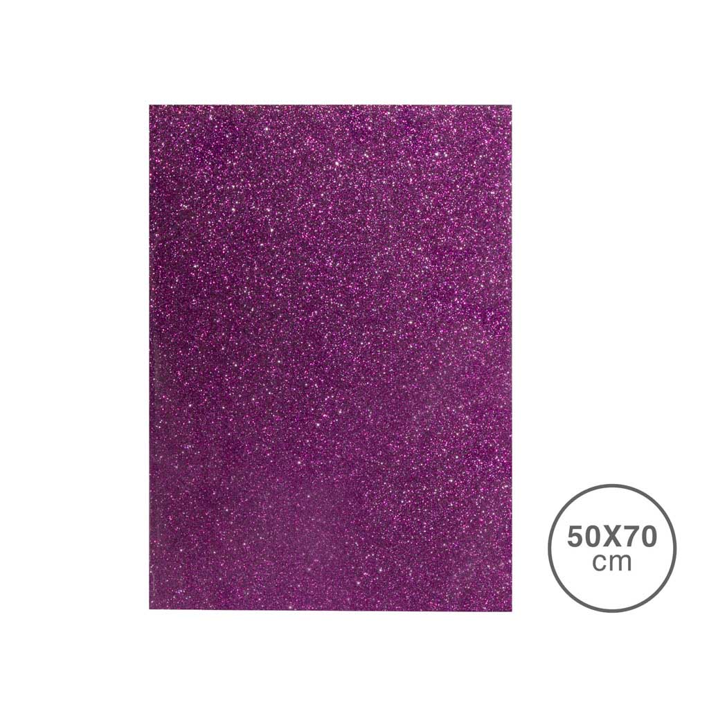 FAMA FOLHA ESPONJA EVA GLITTER 2MM 50X70CM