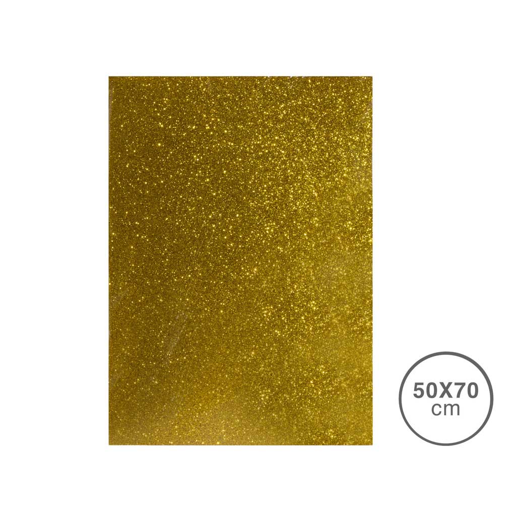 FAMA FOLHA ESPONJA EVA GLITTER 2MM 50X70CM