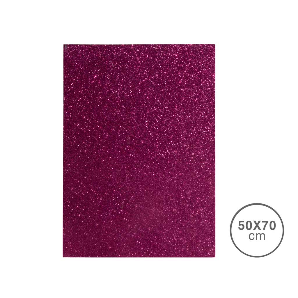 FAMA FOLHA ESPONJA EVA GLITTER 2MM 50X70CM