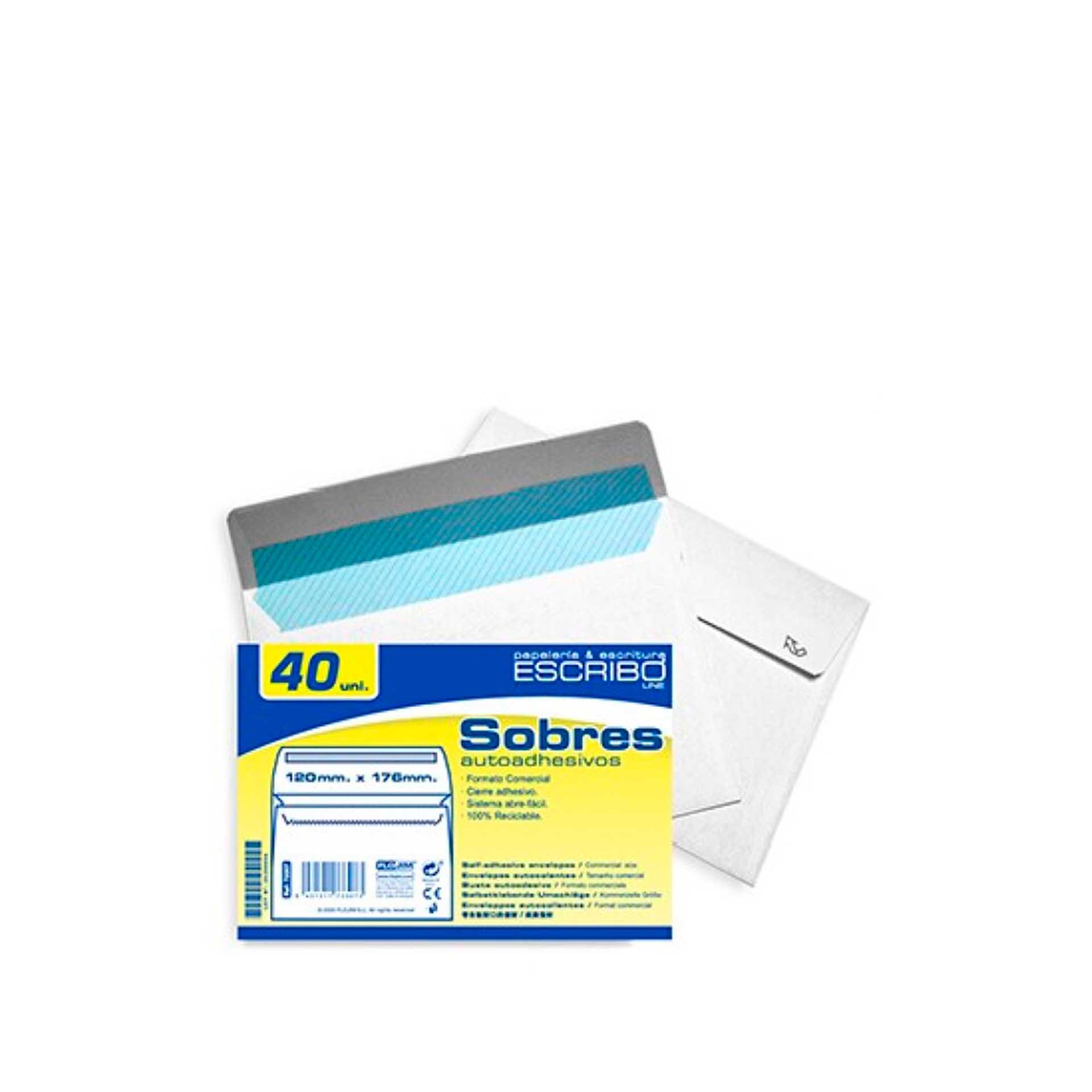 FLOJIM ENVELOPE COMERCIAL 120X176MM PACK 40