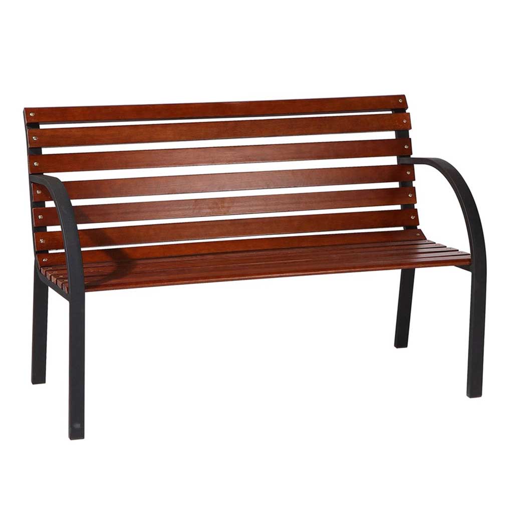 BANCO JARDIM MADEIRA / AÇO 120X62X82