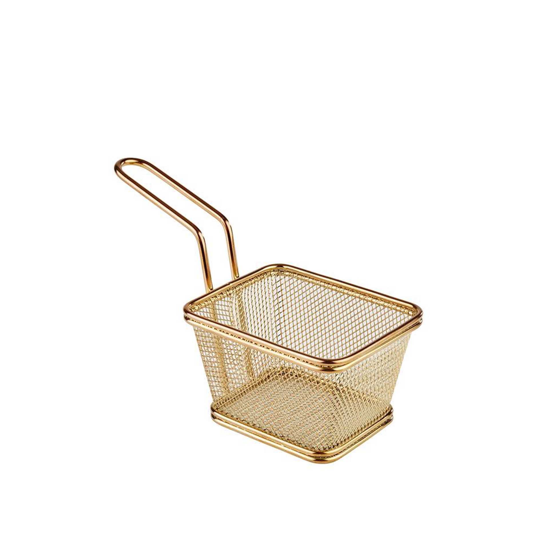 Cesto Servir Dourado 10X8.5X6.5CM