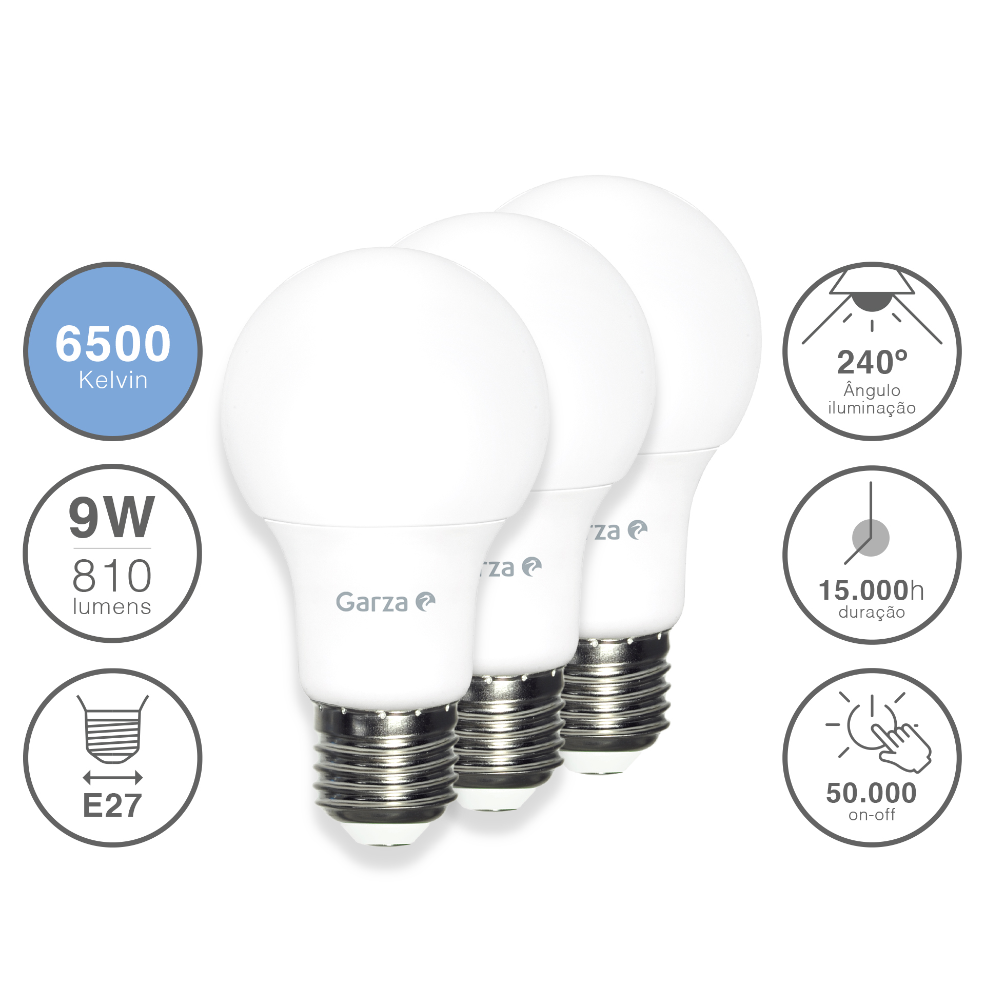 LAMPADA LED STANDARD 9W PACK 2+1