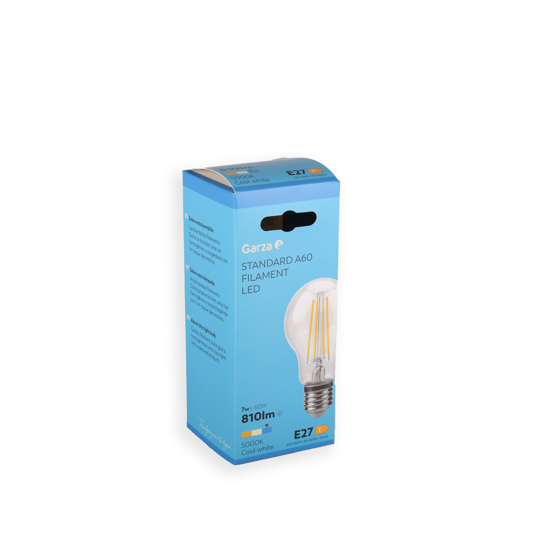 LAMPADA FILAMENTO LED STANDARD E27 7W LUZ FRIA
