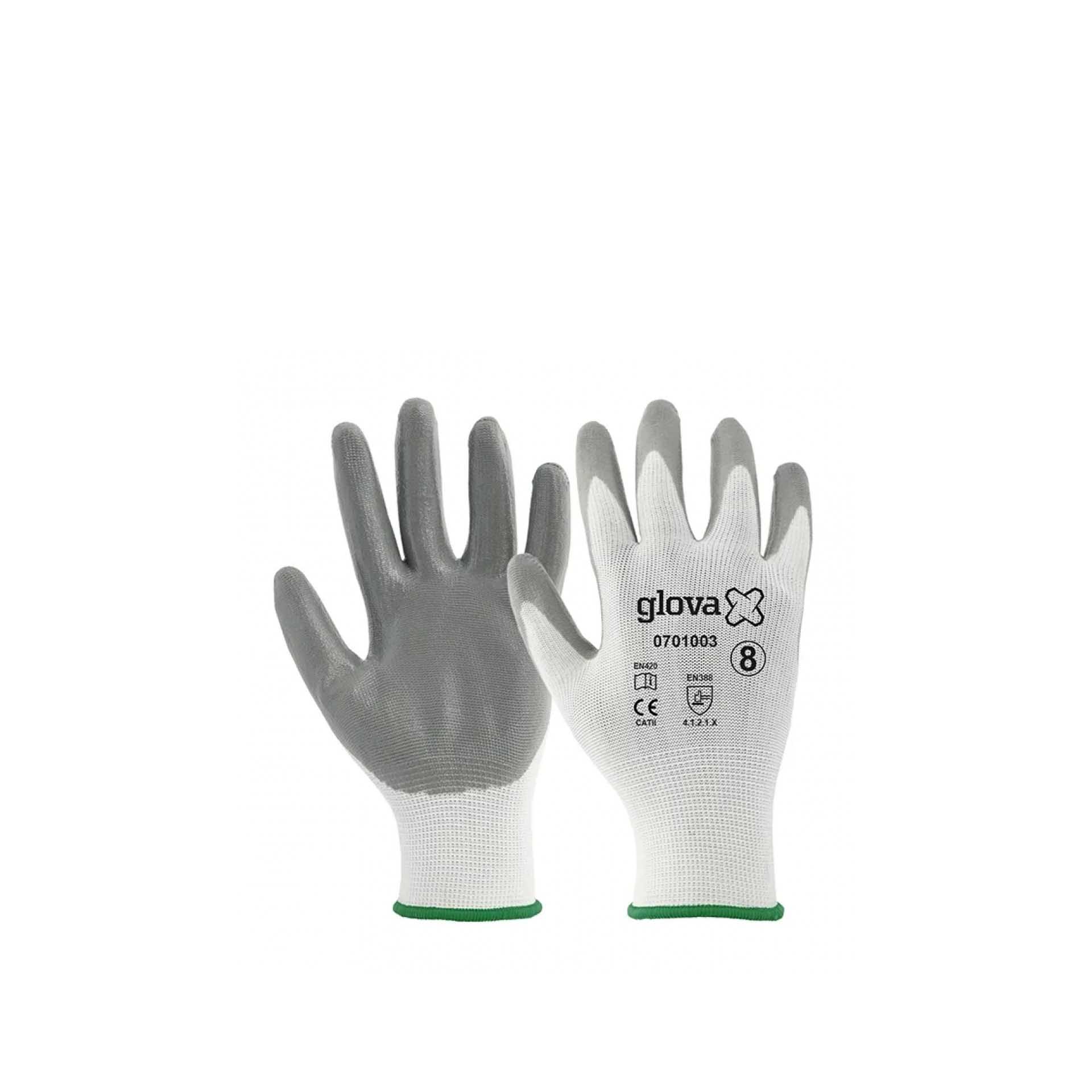 Luva Nylon com Nitrilo Cinzento