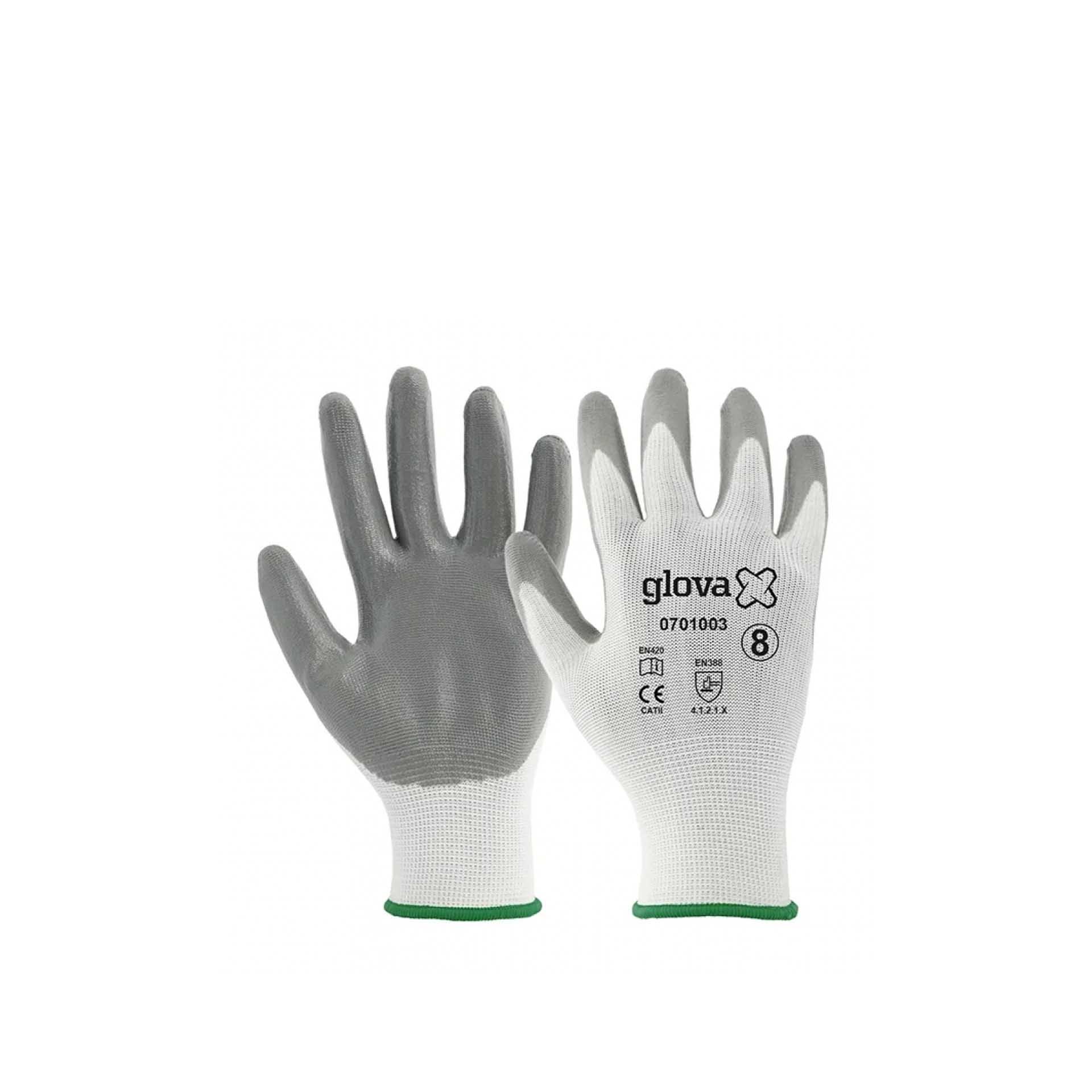 Luva Nylon com Nitrilo Cinzento