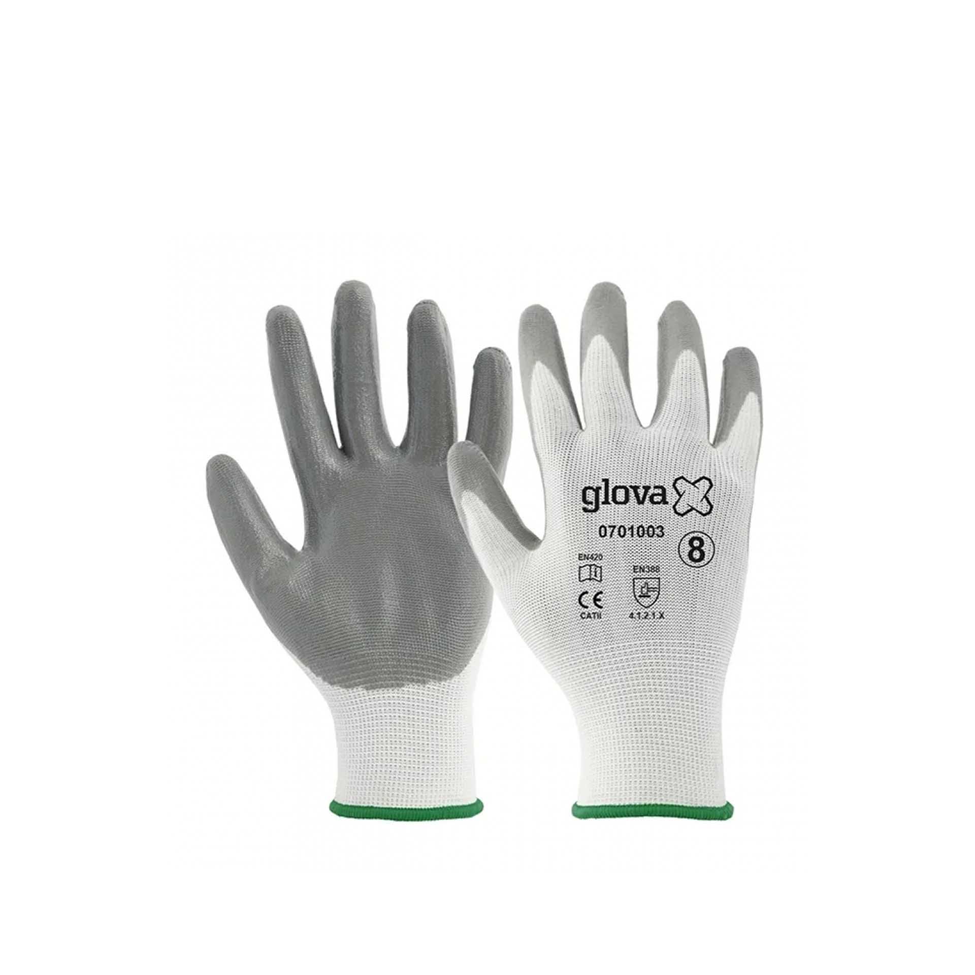 Luva Nylon com Nitrilo Cinzento