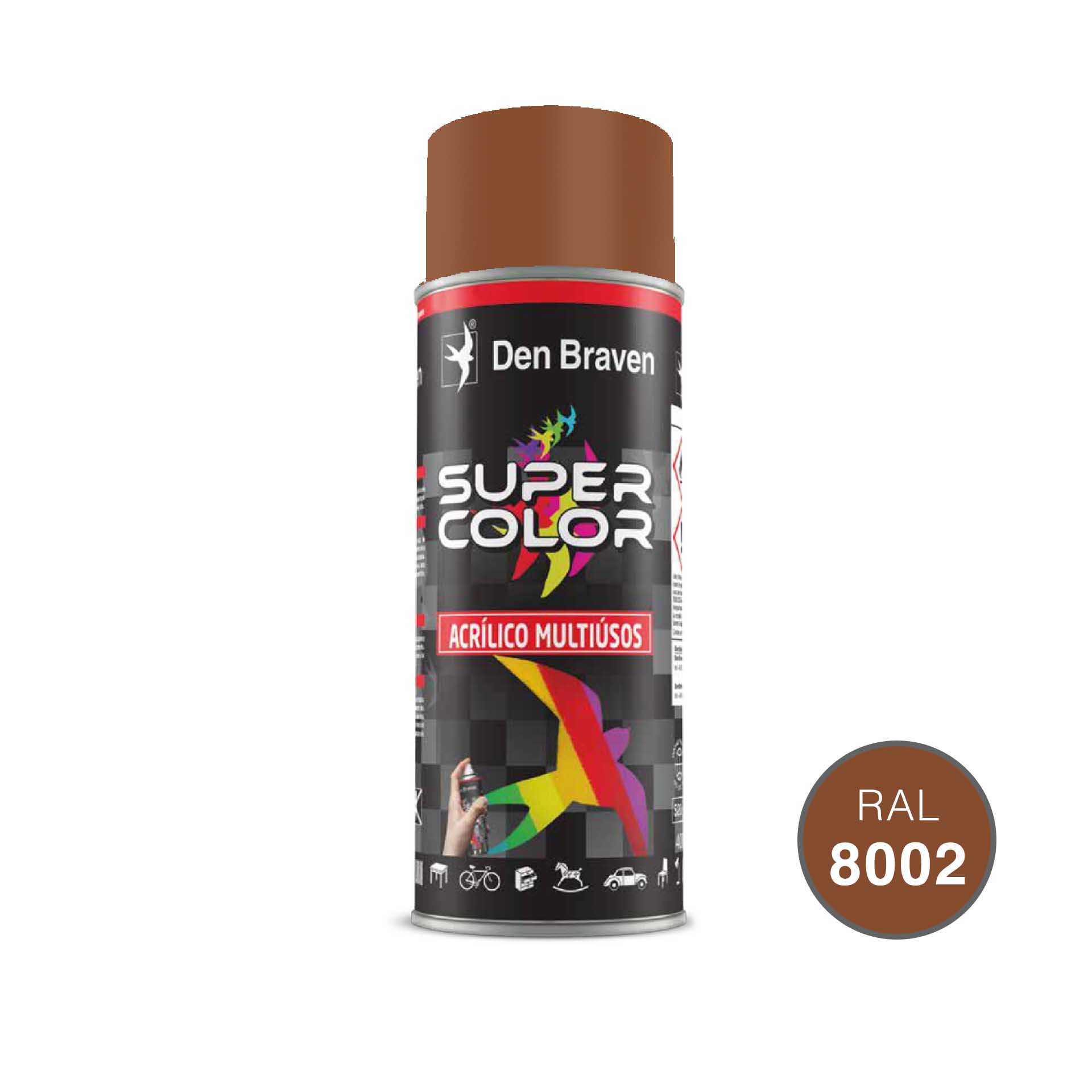 DEN BRAVEN SPRAY ACRILICO MULTIUSOS CASTANHO AVELA 400ML