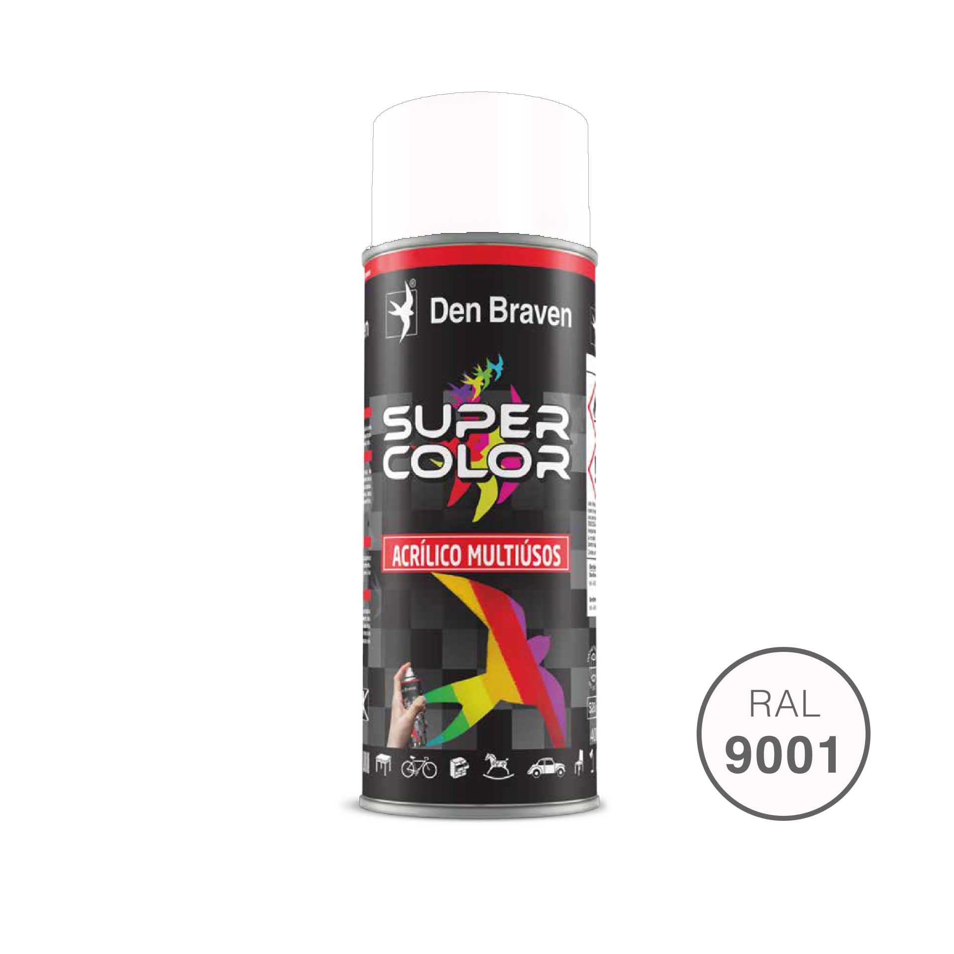 DEN BRAVEN SPRAY ACRILICO MULTIUSOS BRANCO CREME 400ML