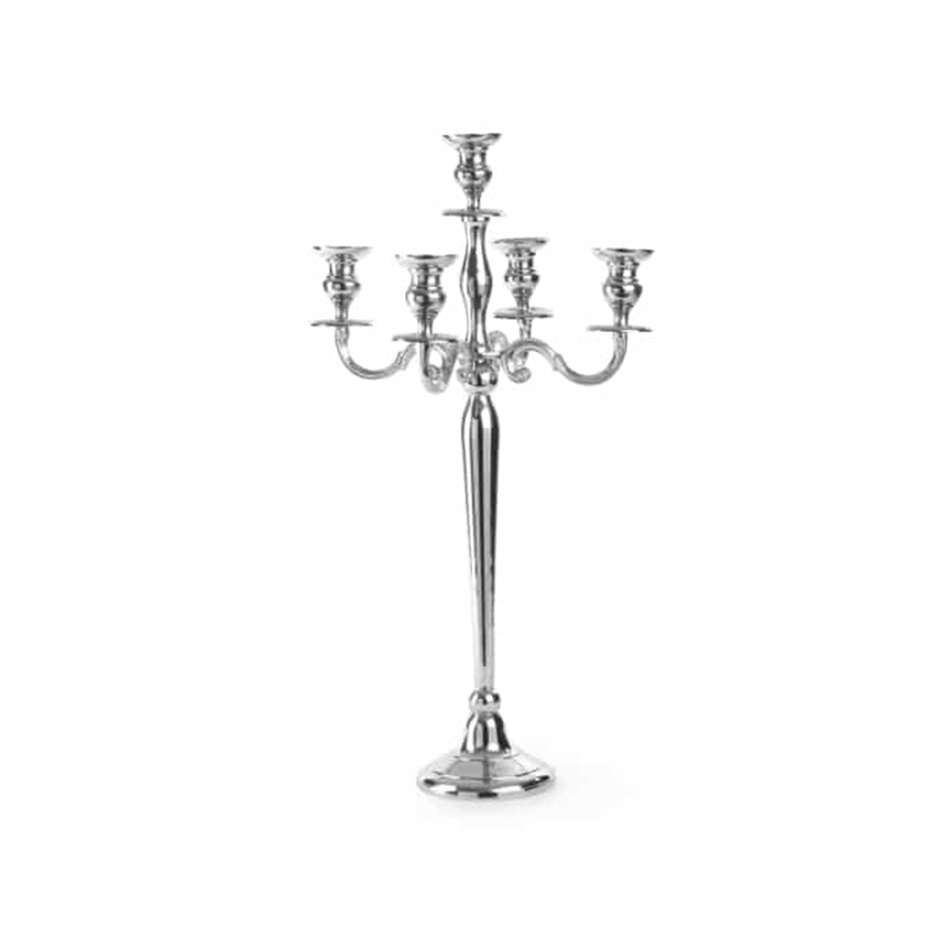 Candelabro para 5 Velas Prateado