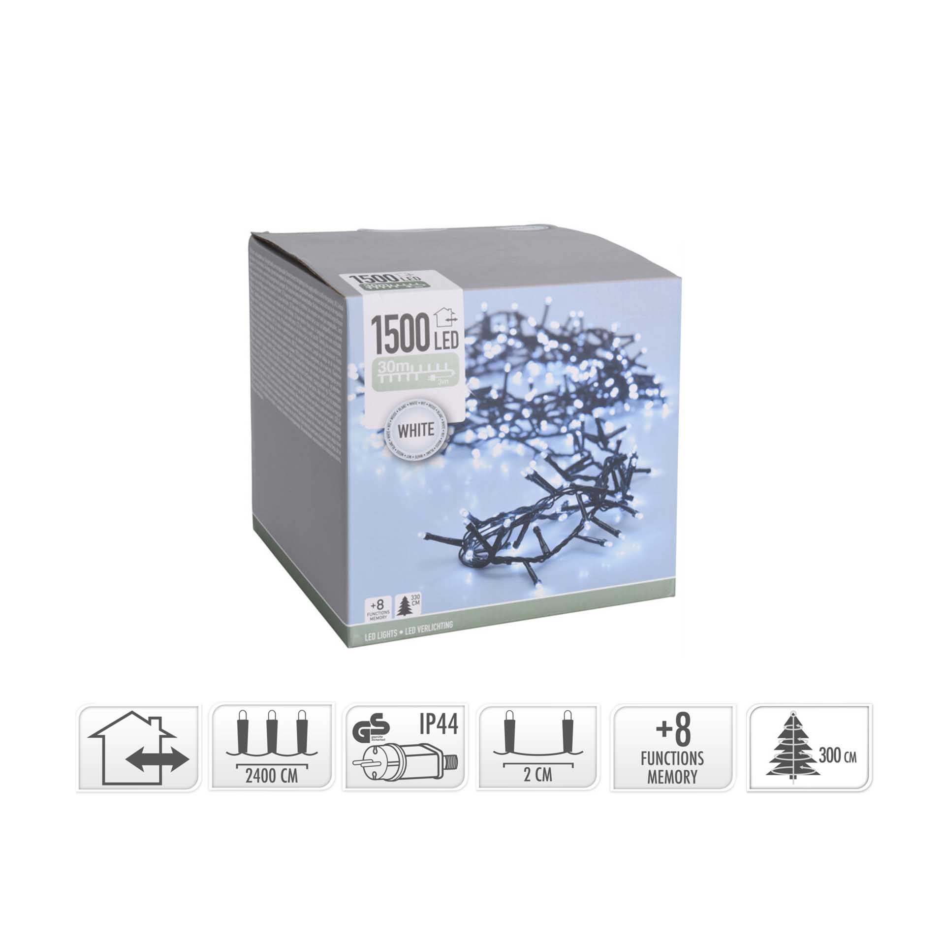 Grinalda 1500 Leds Luz Fria 30M