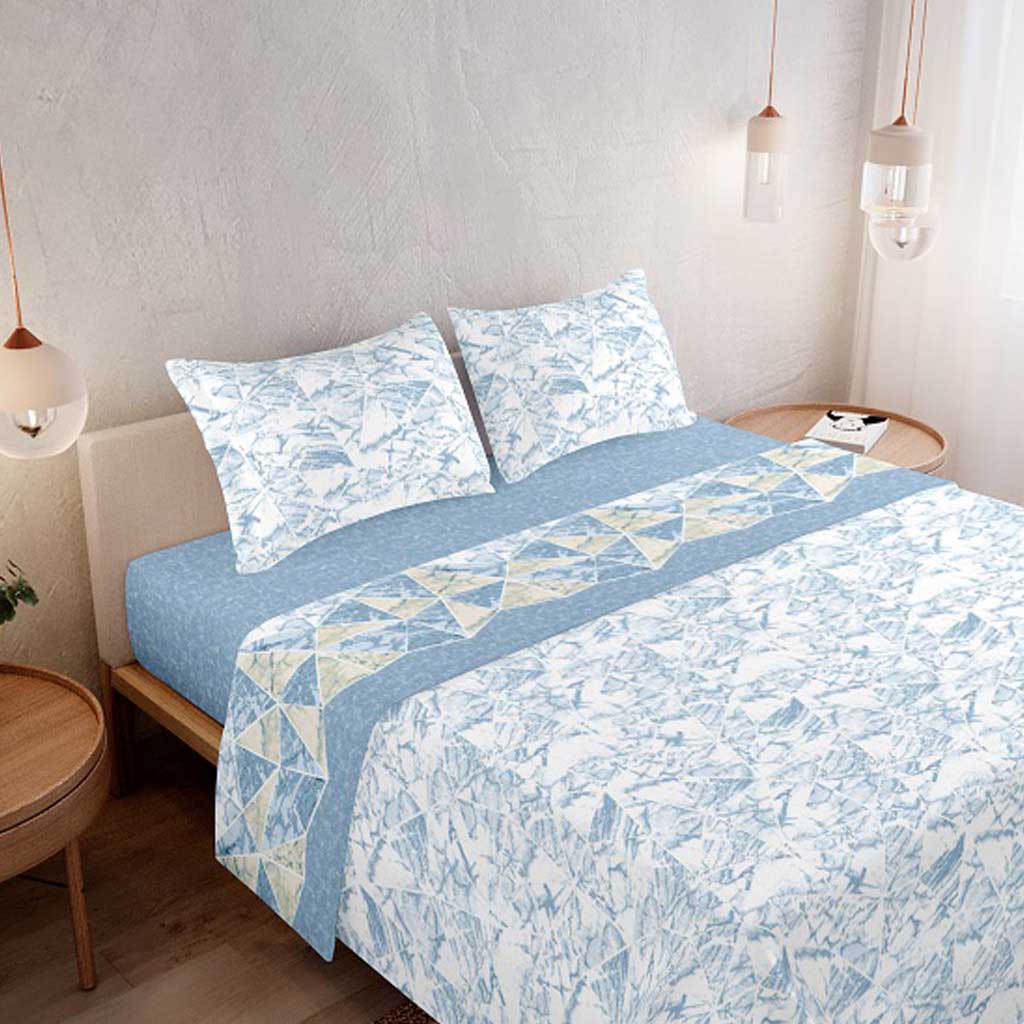 AMO CORALINA JOGO CAMA  DESENHO 94 AZUL 260X290CM