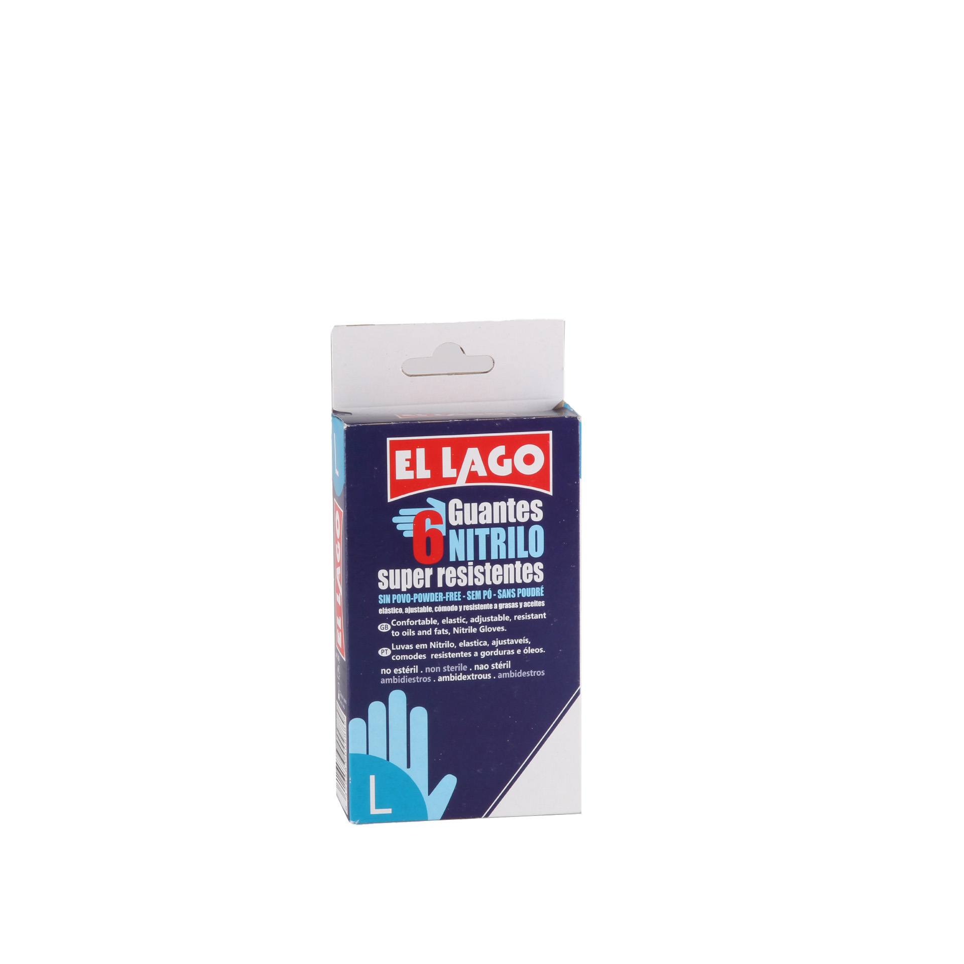 Luvas Nitrilo Azul Pack 6