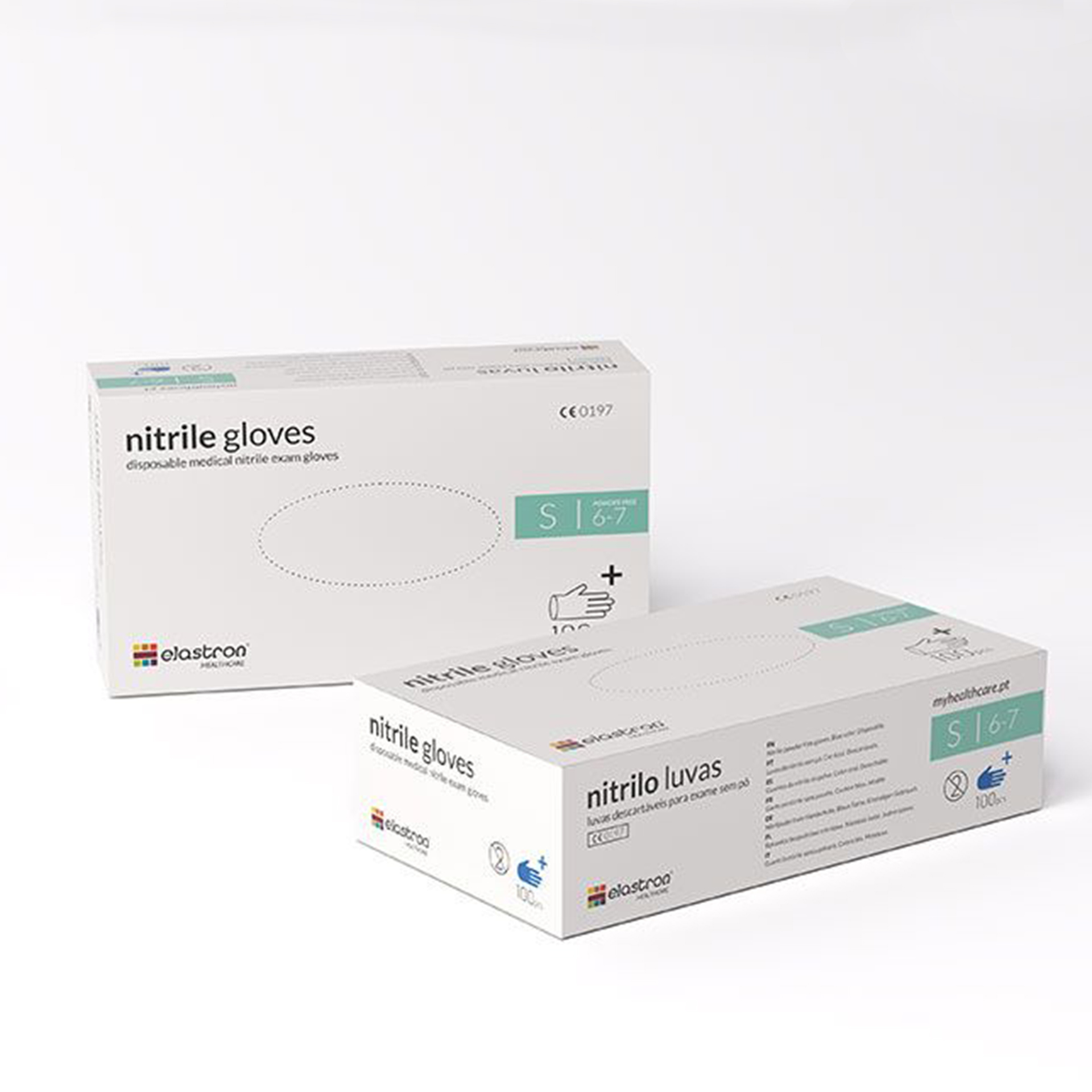 ELASTRON LUVA NITRILO S/ PÓ TAMANHO S PACK 100