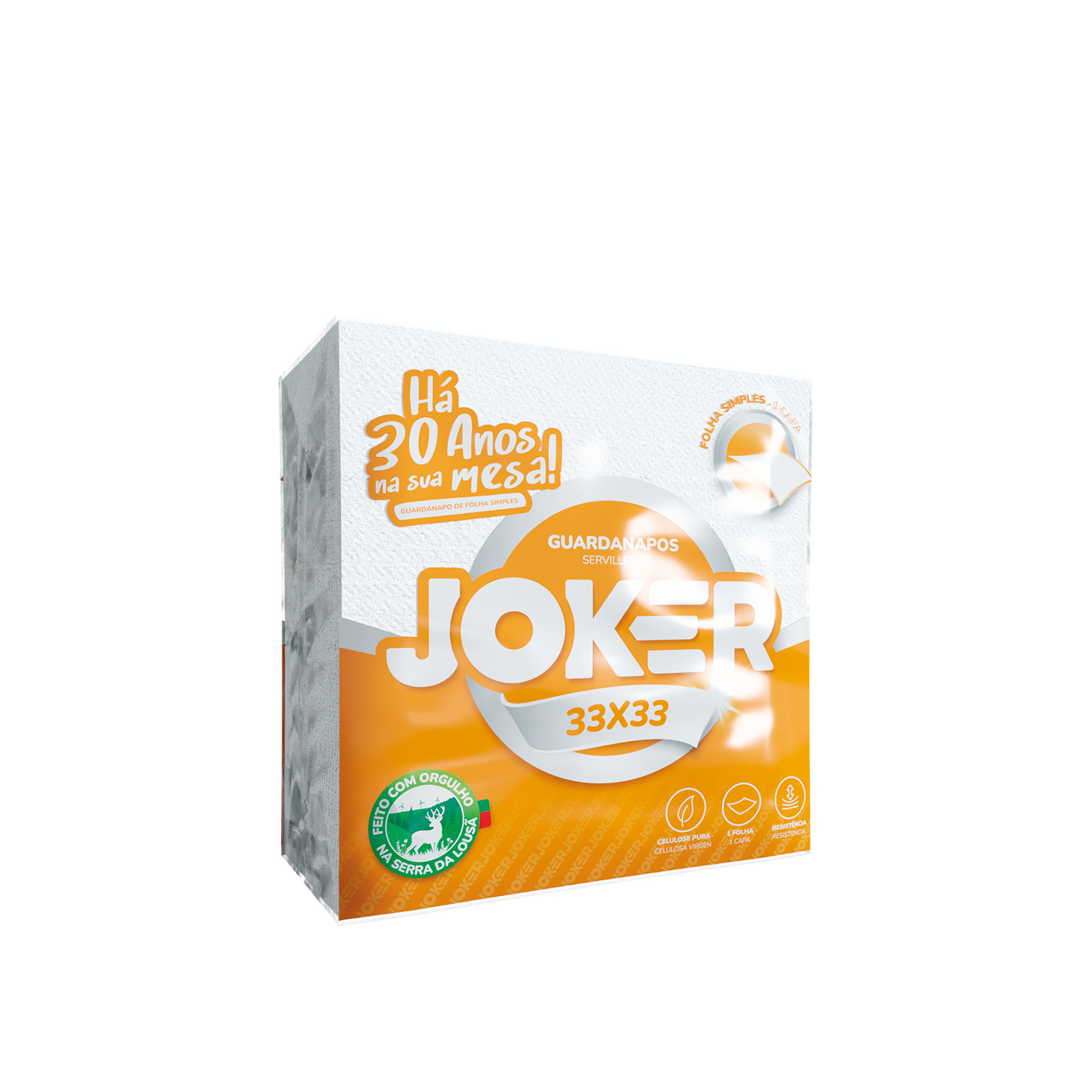 Guardanapo Joker 1 Folha 33X33cm Pack 60
