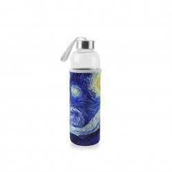 Garrafa gua Vidro com Capa 600ml 7X25cm