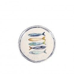 Prato Cermica Peixe Sobremesa 20X2cm
