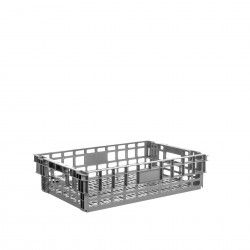 Caixa Contentora Perfurada Cinza 26L 60X40X15cm