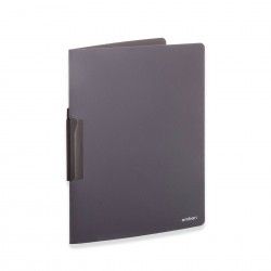 Classificador Clip Lateral Ambar Polipro A4 Cinza