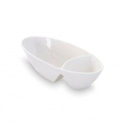 Bandeja Porcelana Olive Branco 19X9cm Bandeja Porcelana Olive Branco 19X9cm