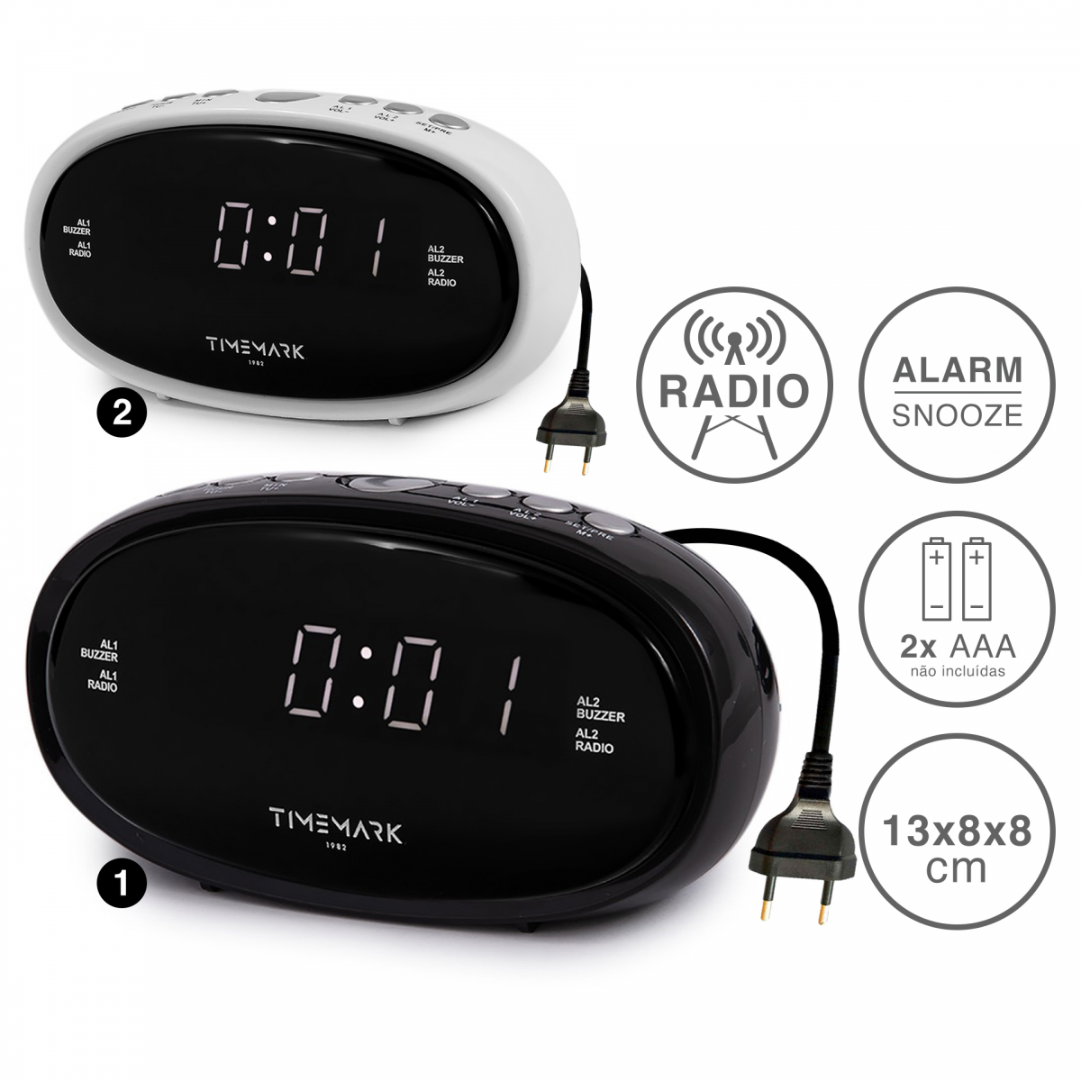 Radio despertador Timemark