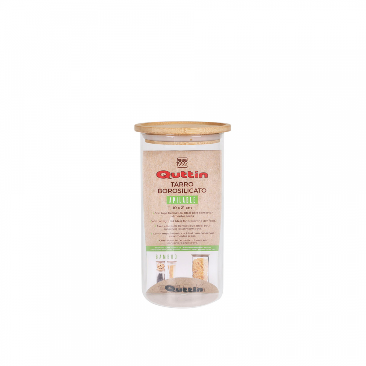 Vaso Quttin Bambù Quadrato 1,6 L (12 Unità